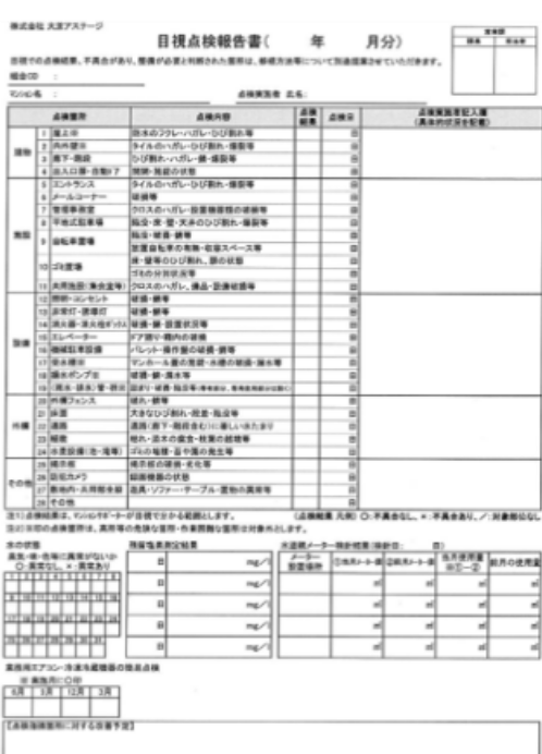 目視点検報告書